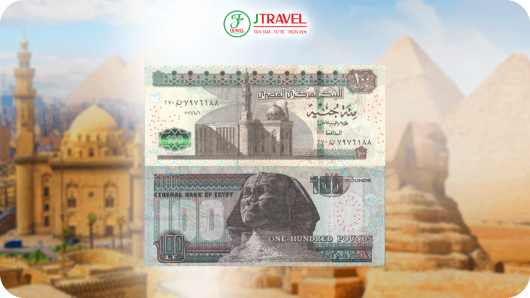 Mệnh giá tờ tiền 100 EGP (100 Bảng Ai Cập)