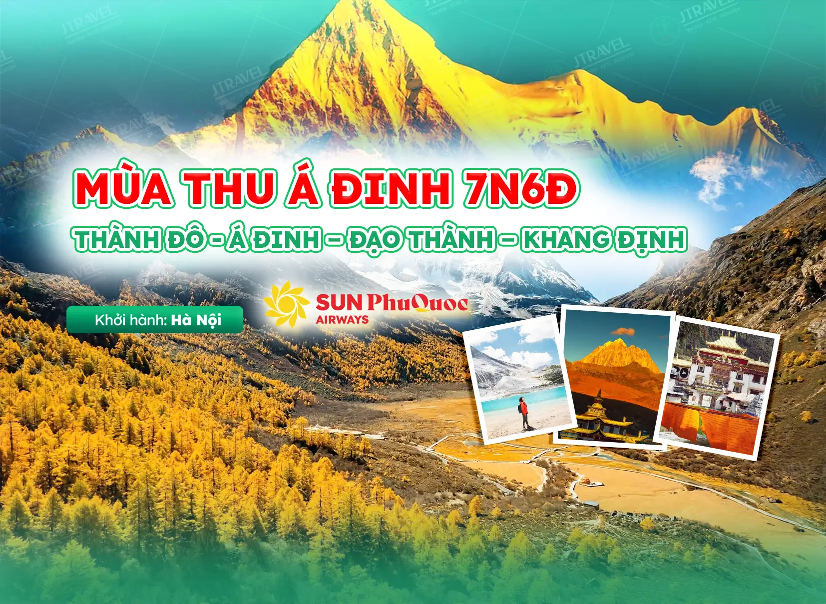 Tour Á Đinh Mùa Thu 7N6Đ Từ Hà Nội – Thành Đô – Đạo Thành – Khang Định | No Shopping