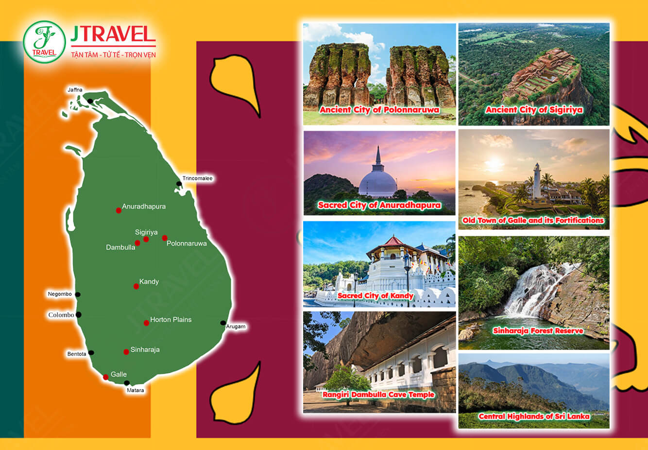 UNESCO hiện ghi nhận 8 Di sản Thế giới tại Sri Lanka