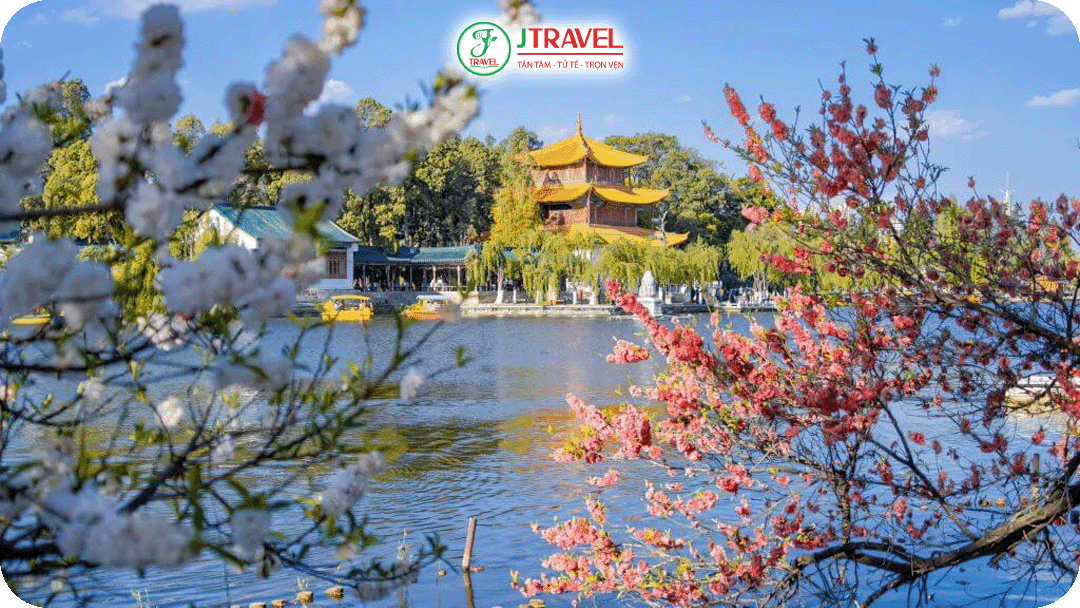 Công viên Đại Quan (Daguan Park) khi mùa xuân về rộp bóng hoa