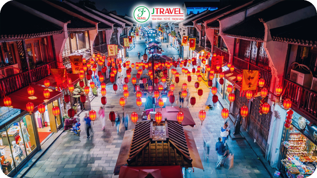 Phố cổ Thanh Hà Phường – Hơi thở Tết truyền thống của Hàng Châu