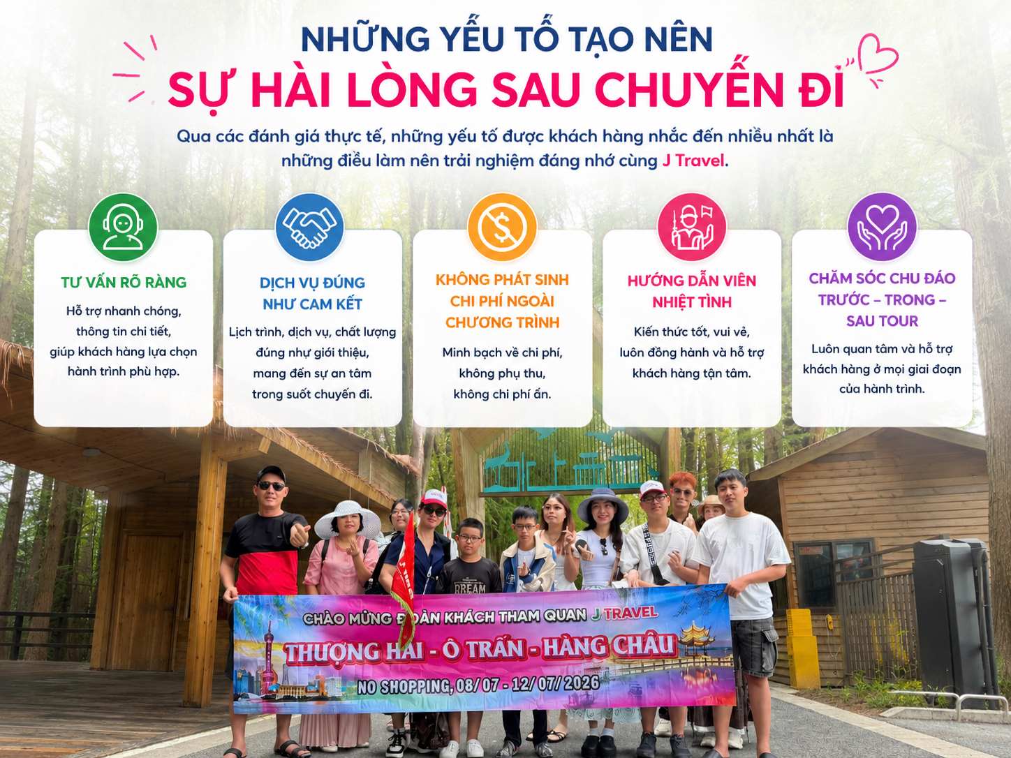 Những yếu tố tạo nên sự hài lòng sau chuyến đi