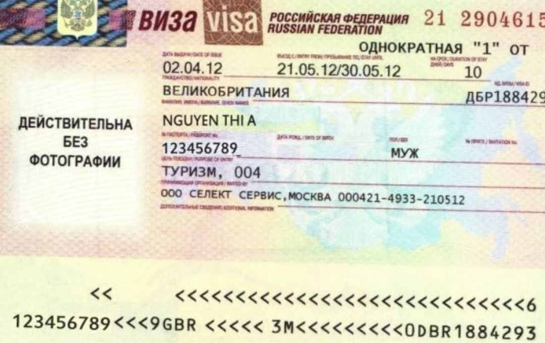 Visa dán truyền thống