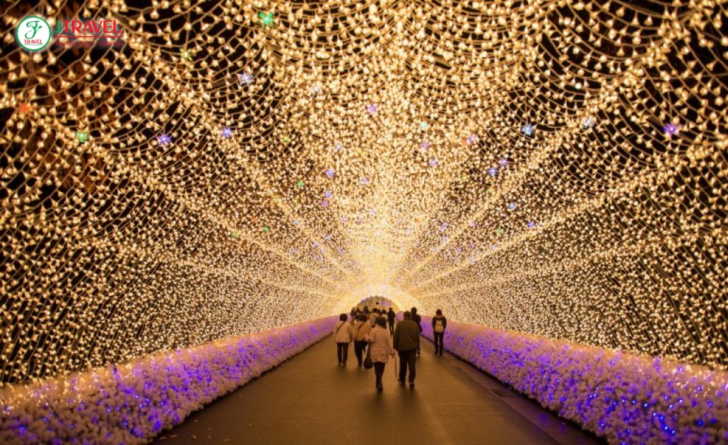 Lễ hội ánh sáng Nabana no Sato rực rỡ với hàng triệu bóng đèn LED