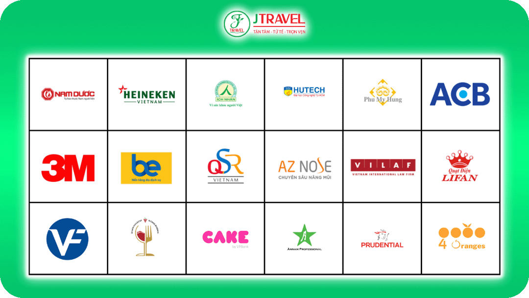 Các đối tác, khách hàng tiêu biểu đồng hành cùng J Travel