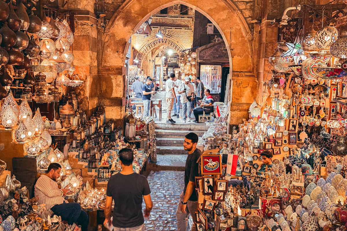 Khu chợ đông đúc ở Cairo, Ai Cập