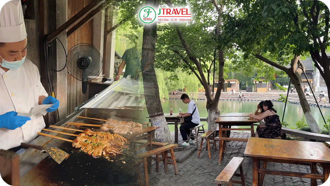 Ẩm thực tại Ô Trấn Tây Sách mang phong vị nhẹ nhàng