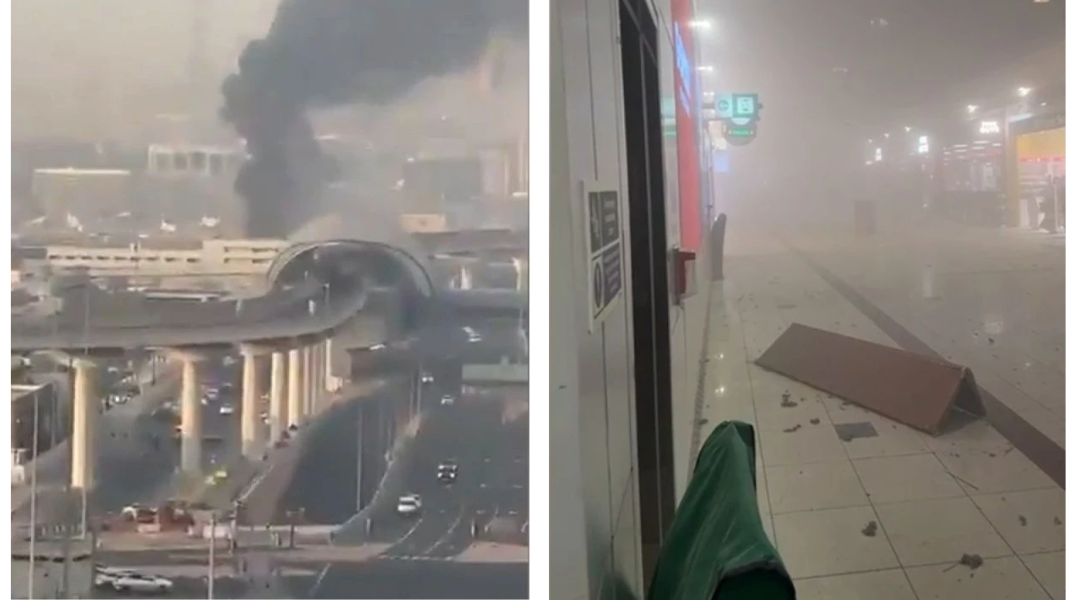 Bên trong sân bay quốc tế Dubai ngập khói 