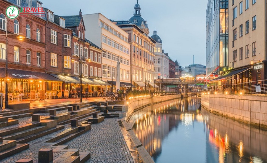 Aarhus Đan Mạch thành phố lịch sử Bắc Âu