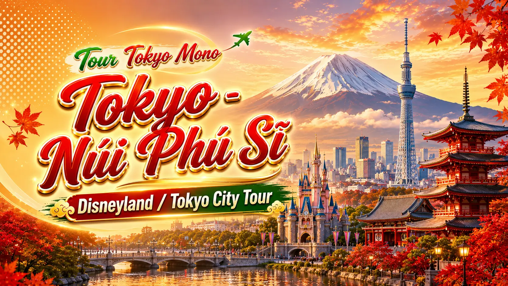 Tour Mùa Thu Nhật Bản: Tokyo – Fuji – Tokyo City Tour 5N4Đ