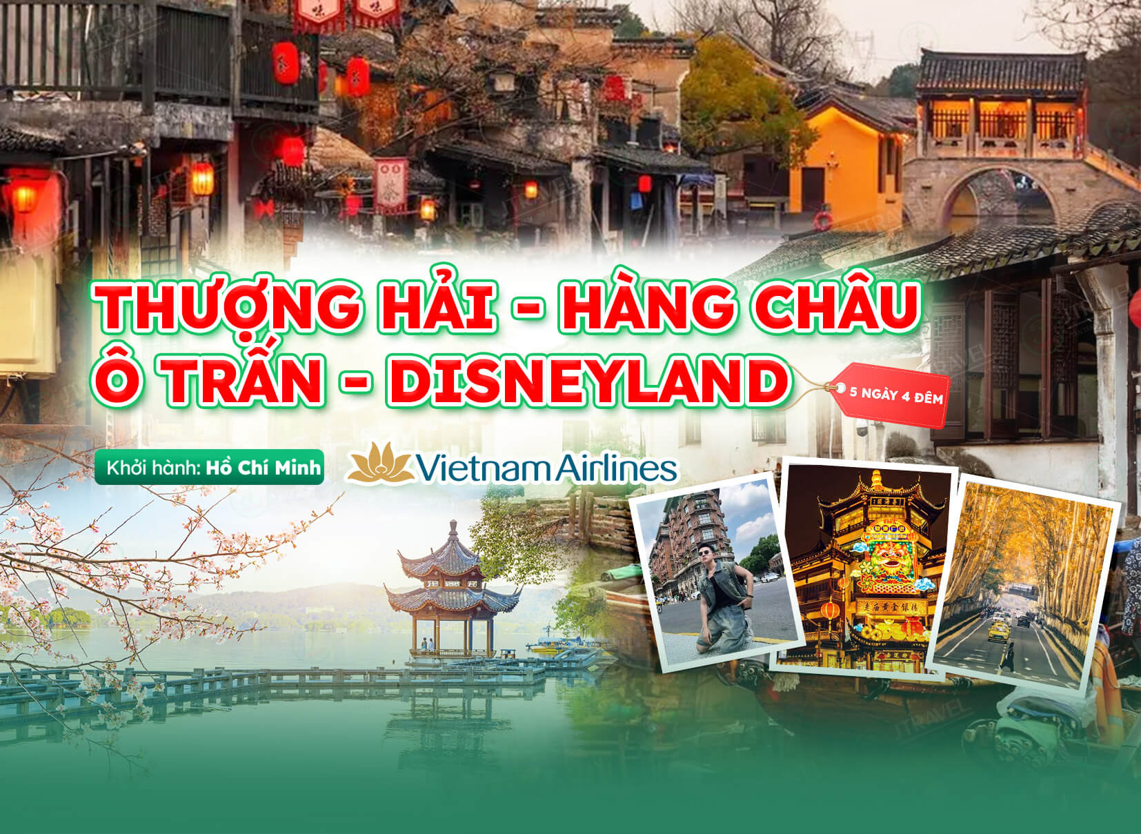 Tour Trung Quốc No Shopping: Thượng Hải - Hàng Châu - Ô Trấn 5N4Đ