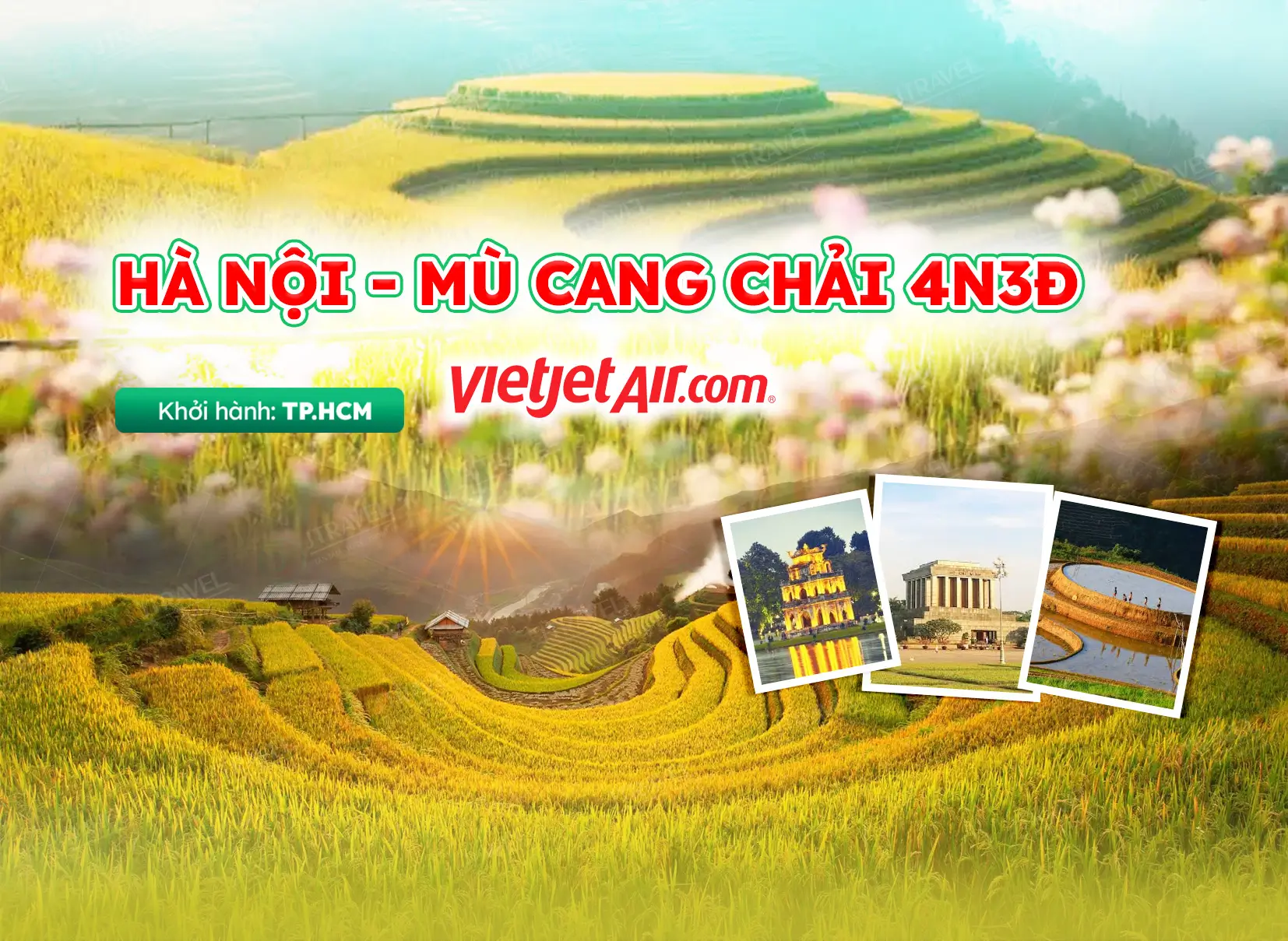  Tour Mù Cang Chải Mùa Lúa Chín - Hà Nội 4N3Đ