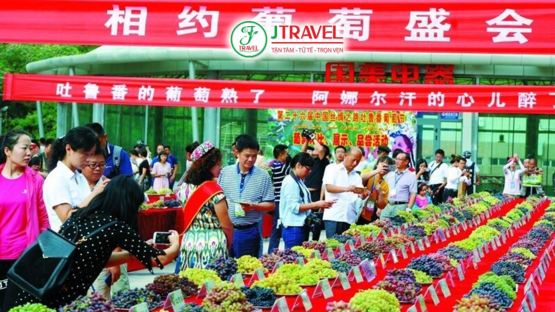 Mùa thu hoạch nho ở Turpan