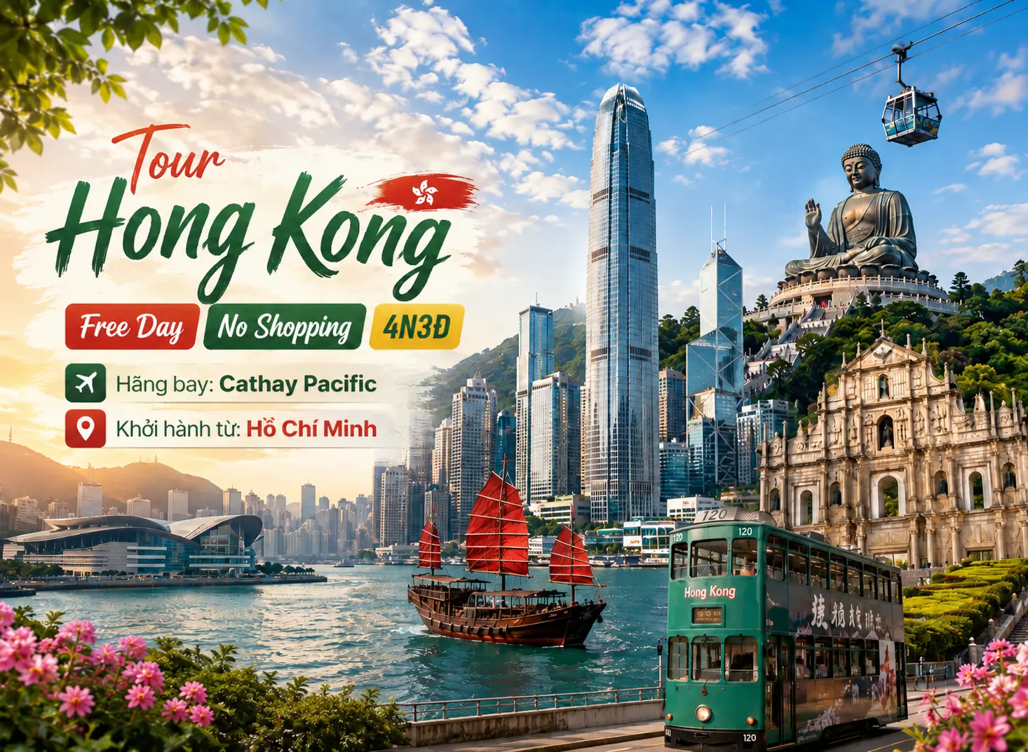 Tour Hồng Kông Freeday 4N3Đ | No Shopping