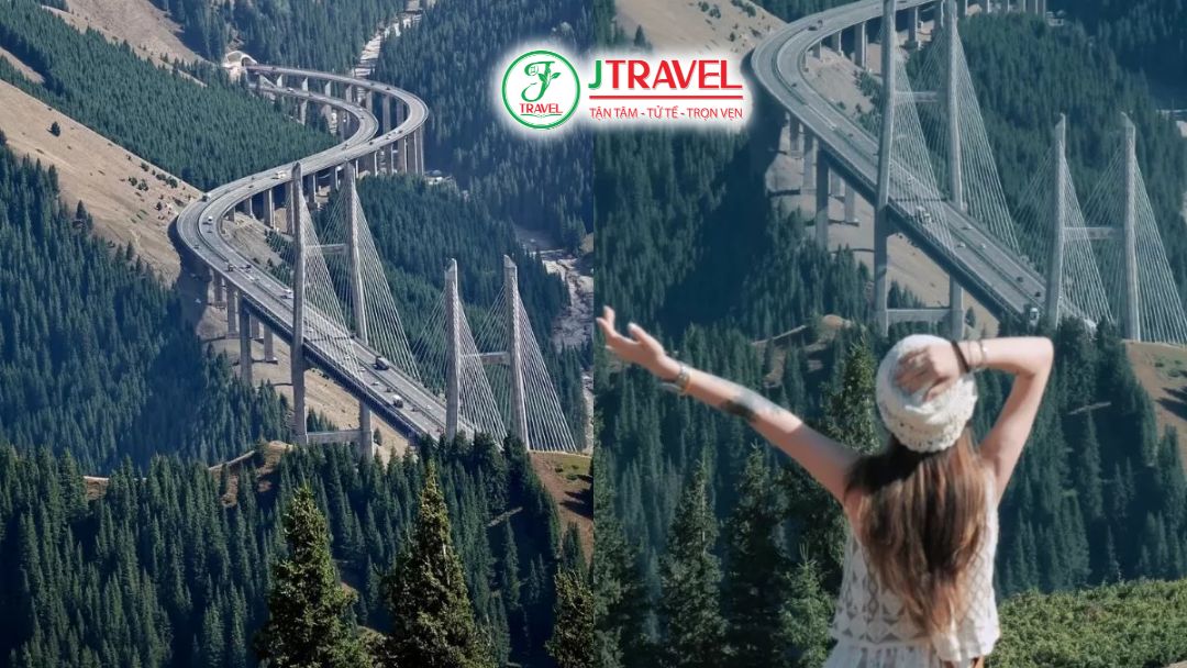 Cầu Guozigou trở thành điểm đến nổi bật nhờ thiết kế độc đáo
