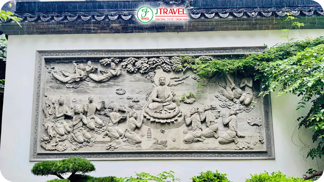 Kiến trúc Hàn Sơn Tự được khạm khắc tinh xảo