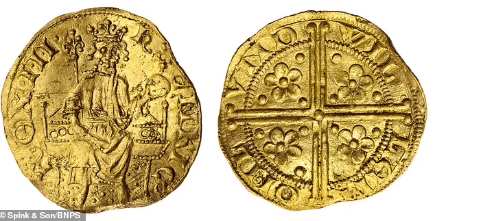 Đồng xu vàng sovereign từ triều đại Vua Henry VII (ảnh internet)