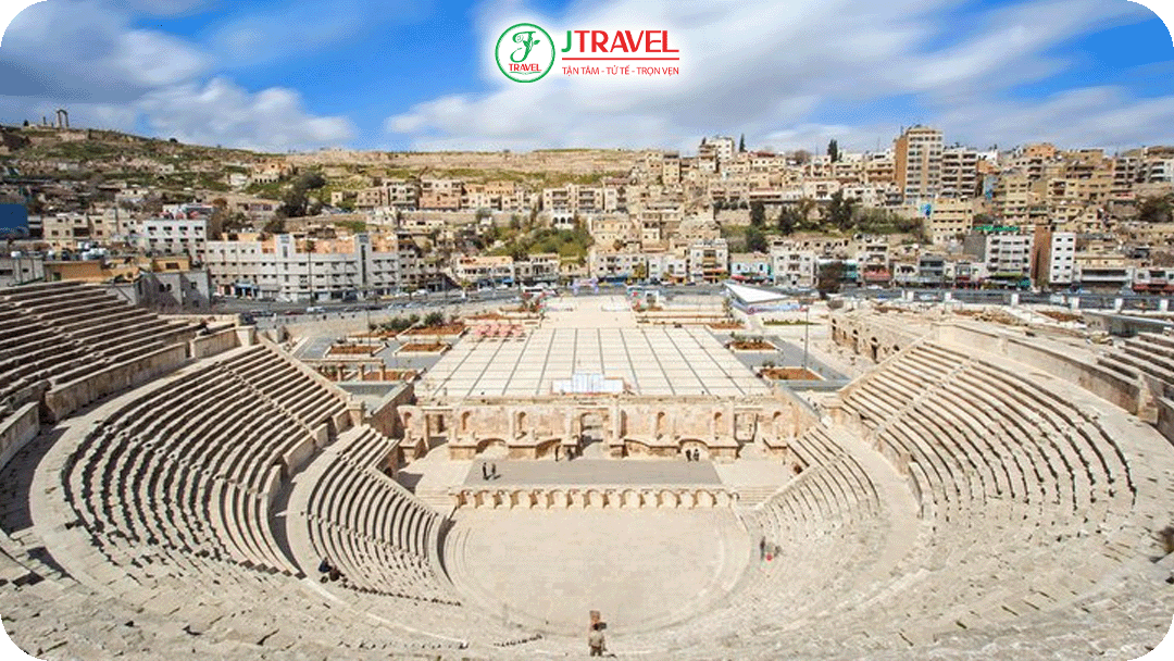 Nhà hát La Mã Amman được xây dựng dưới thời Hoàng đế Antoninus Pius