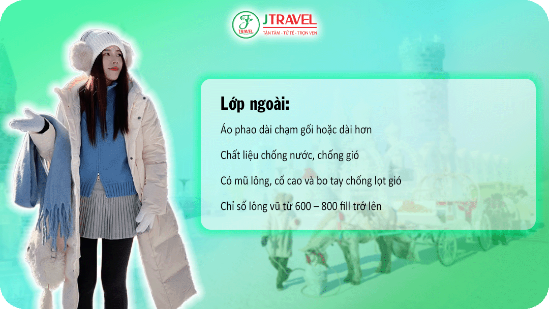 Lớp ngoài – Chắn gió, chống nước và bảo vệ cơ thể trước cái lạnh cực độ