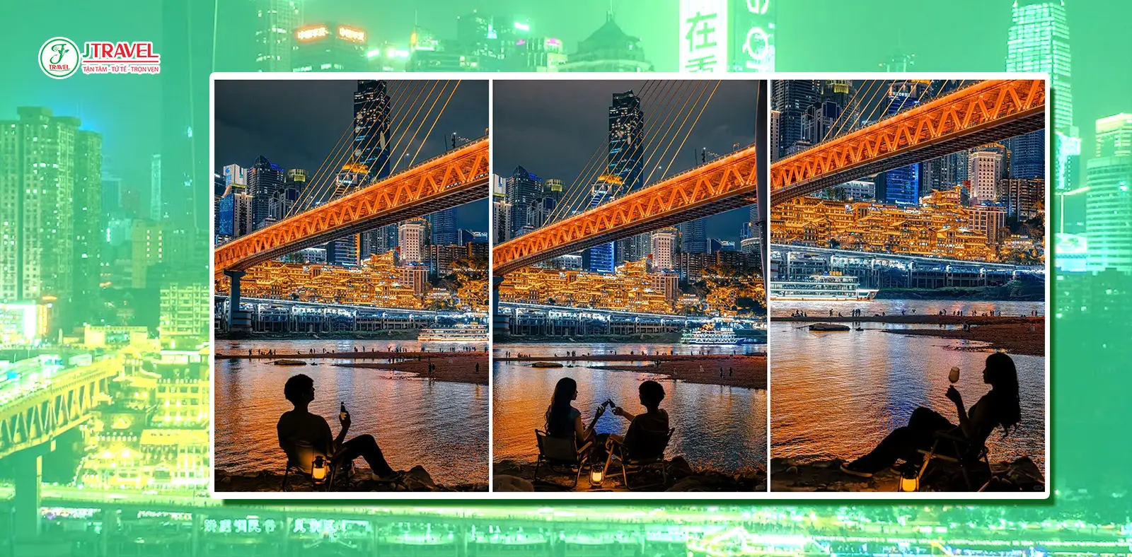 Ngắm sông Dương Tử về đêm