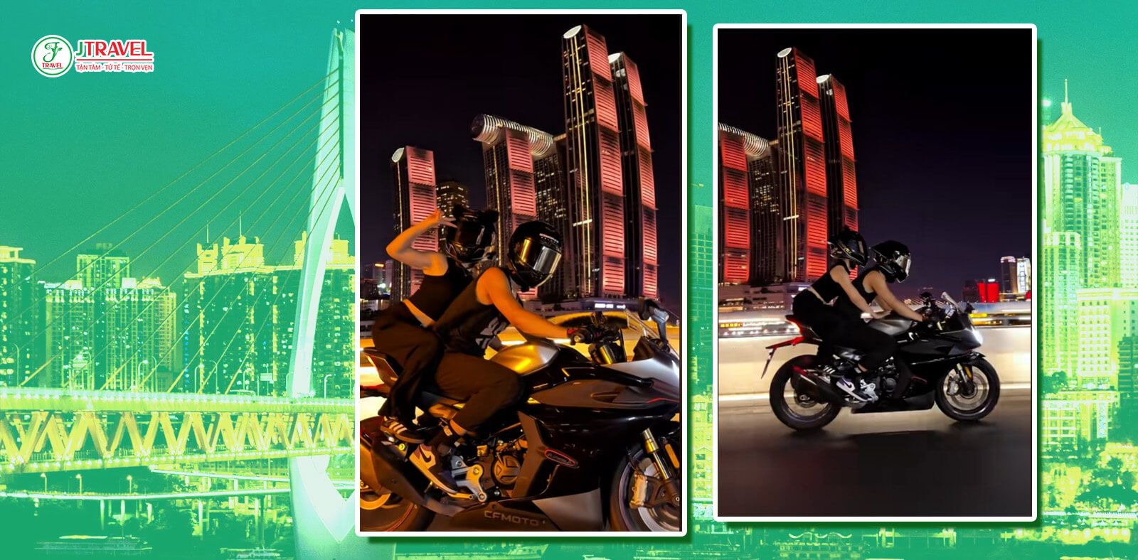 Trend cưỡi moto “soái ca” Trùng Khánh