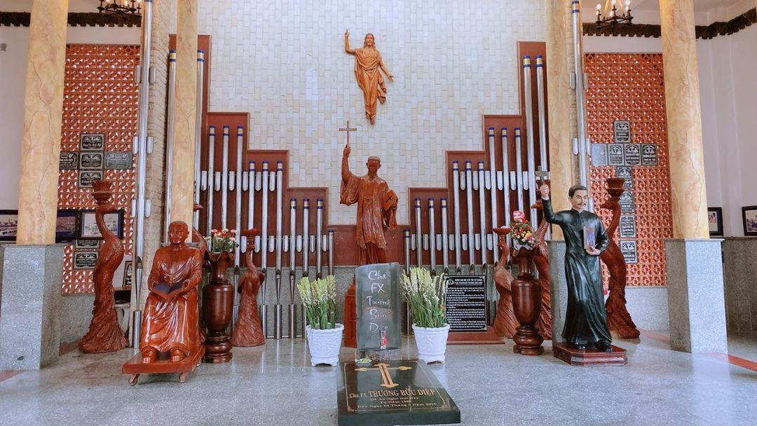 Inside the tomb of Father Diep at Tac Say Church