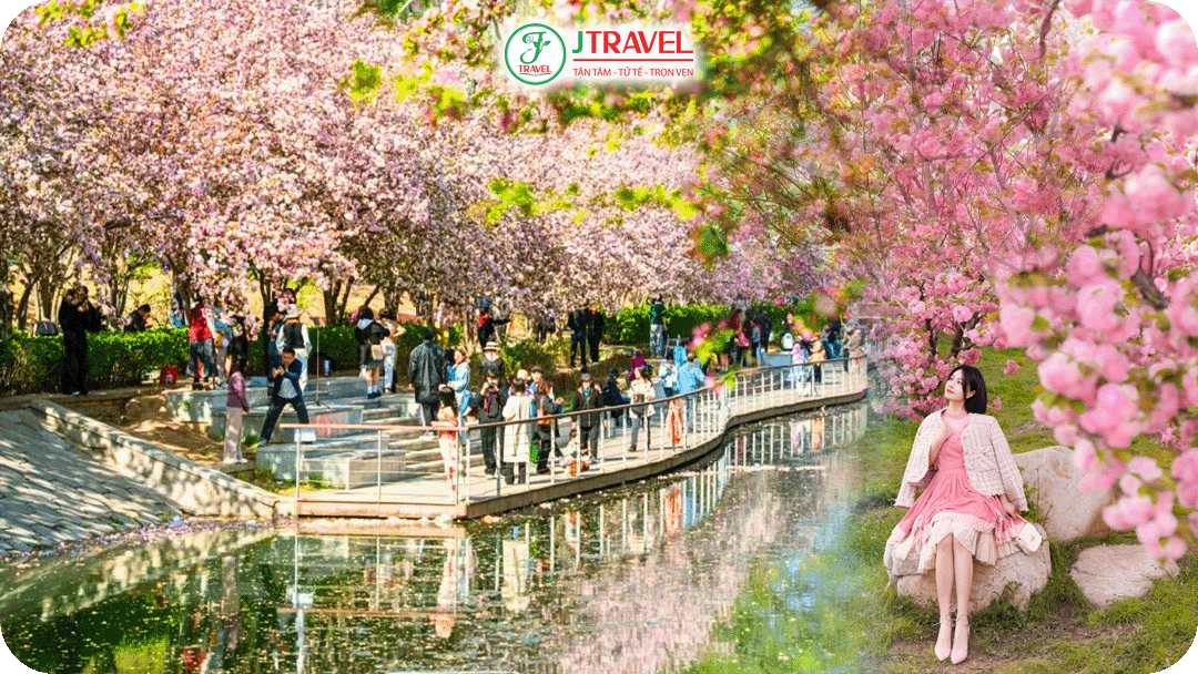 công viên Triều Dương mang đến một góc nhìn rất khác về mùa xuân Bắc Kinh