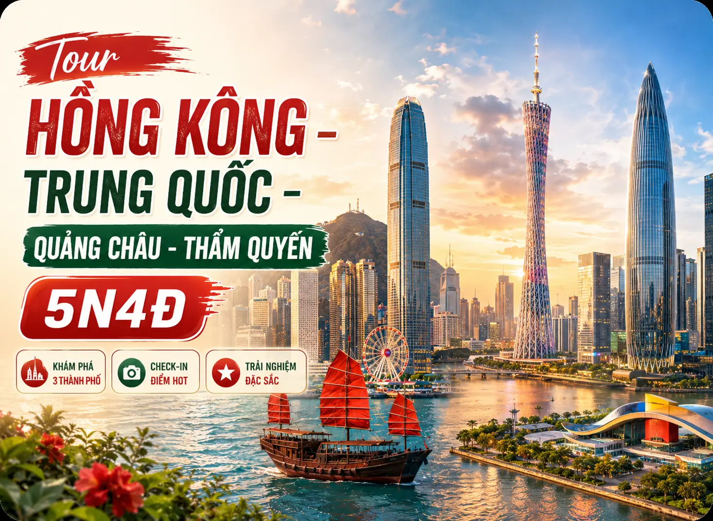 Tour Hồng Kông - Trung Quốc - Quảng Châu - Thẩm Quyến 5N4Đ