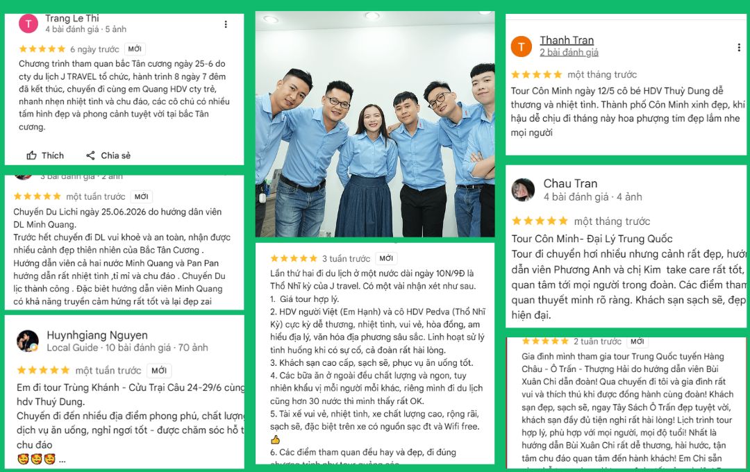 Đánh giá của khách hàng dành cho hướng dẫn viên