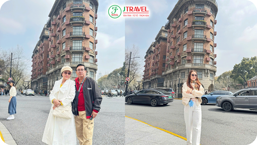 Du khách đoàn Thượng Hải checkin tại phố Wukang