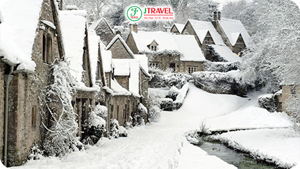 Mùa đông Bibury - những ngôi nhà cổ phủ tuyết như cổ tích