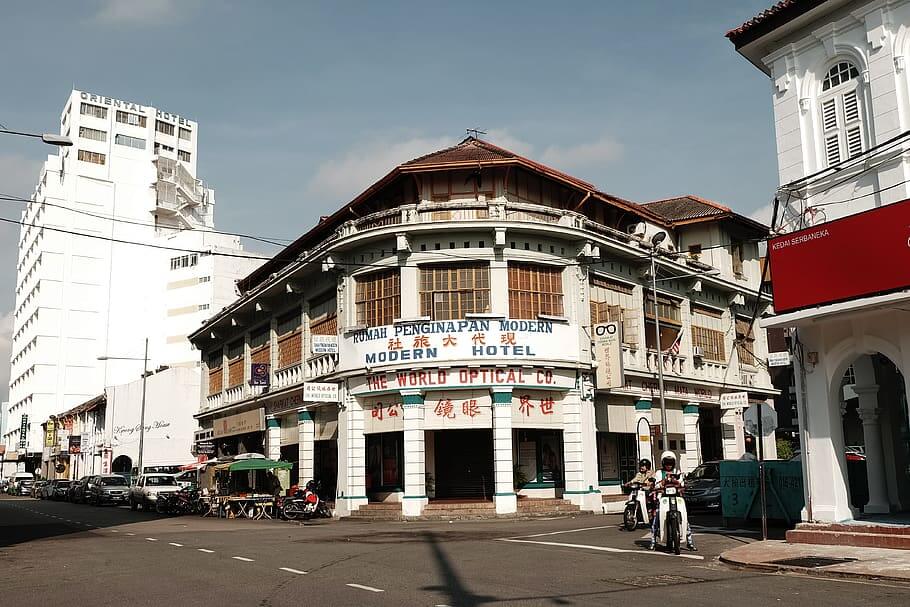 Phố cổ George Town nằm trên đảo Penang