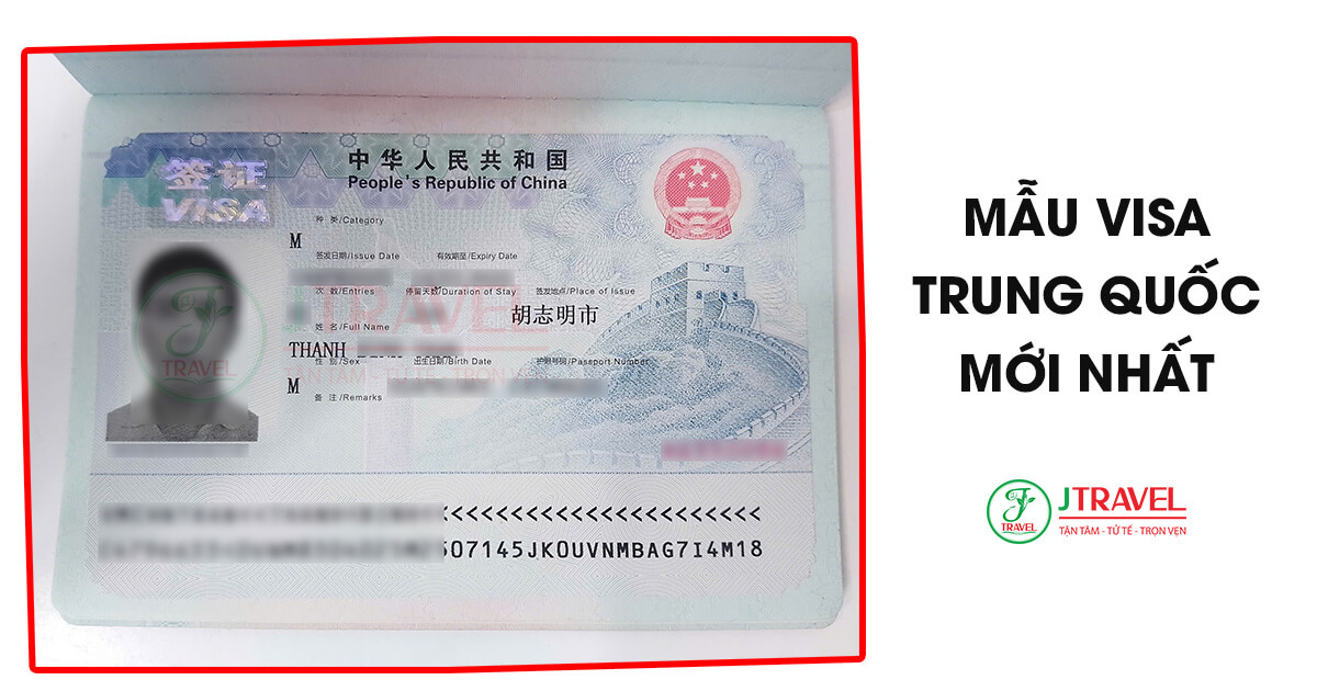 Mẫu visa Trung Quốc mới nhất