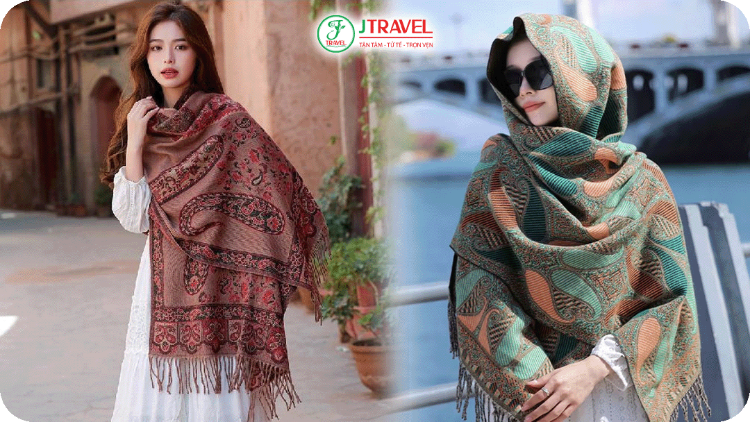 Khăn Pashmina - Khăn choàng mềm mại, thanh lịch, món quà tinh tế cho phụ nữ