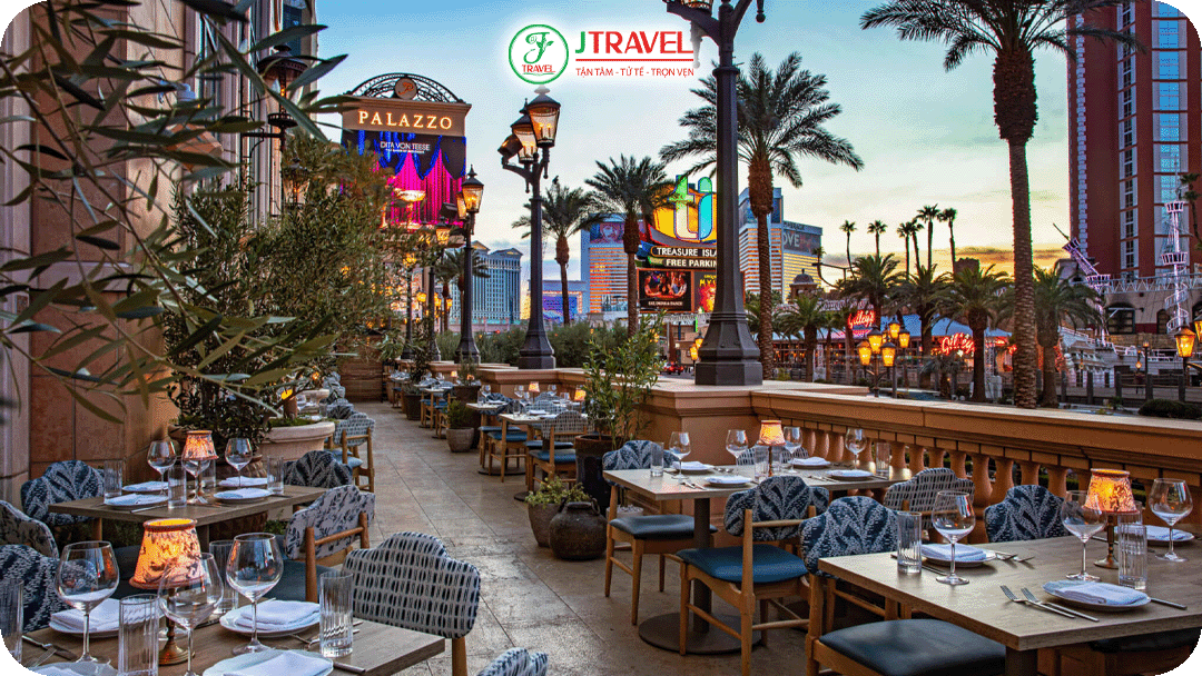 Las Vegas với các nhà hàng sang trọng phục vụ ẩm thực quốc tế
