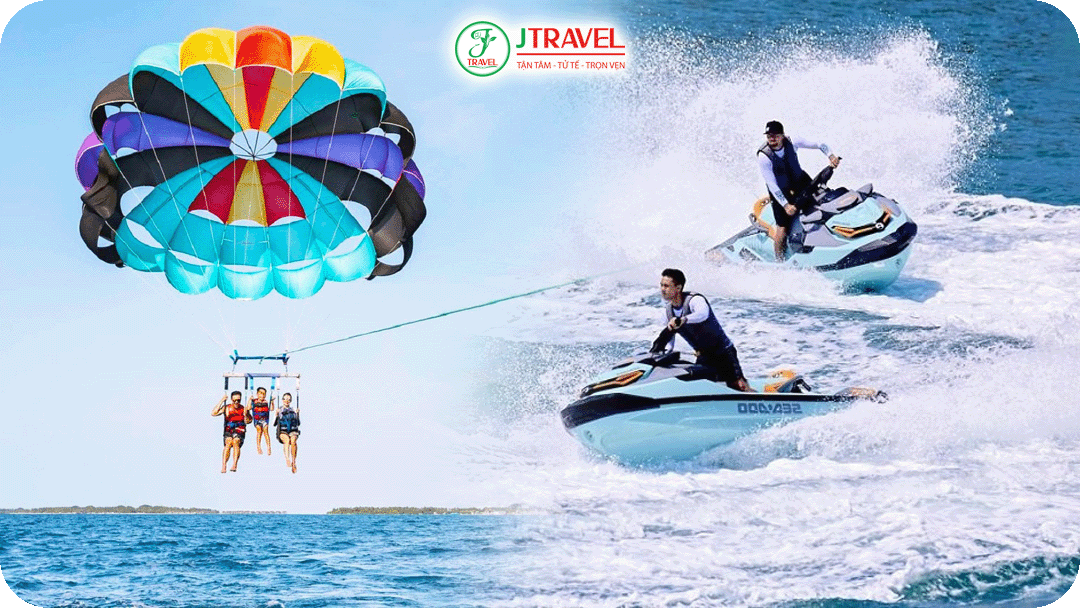 Dù lượn và moto nước là hai hoạt động mạo hiểu nên thử tại Phú Quốc