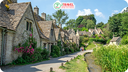 Mùa xuân Bibury - Hoa tulip, chuông xanh, anh đào… nở rộ