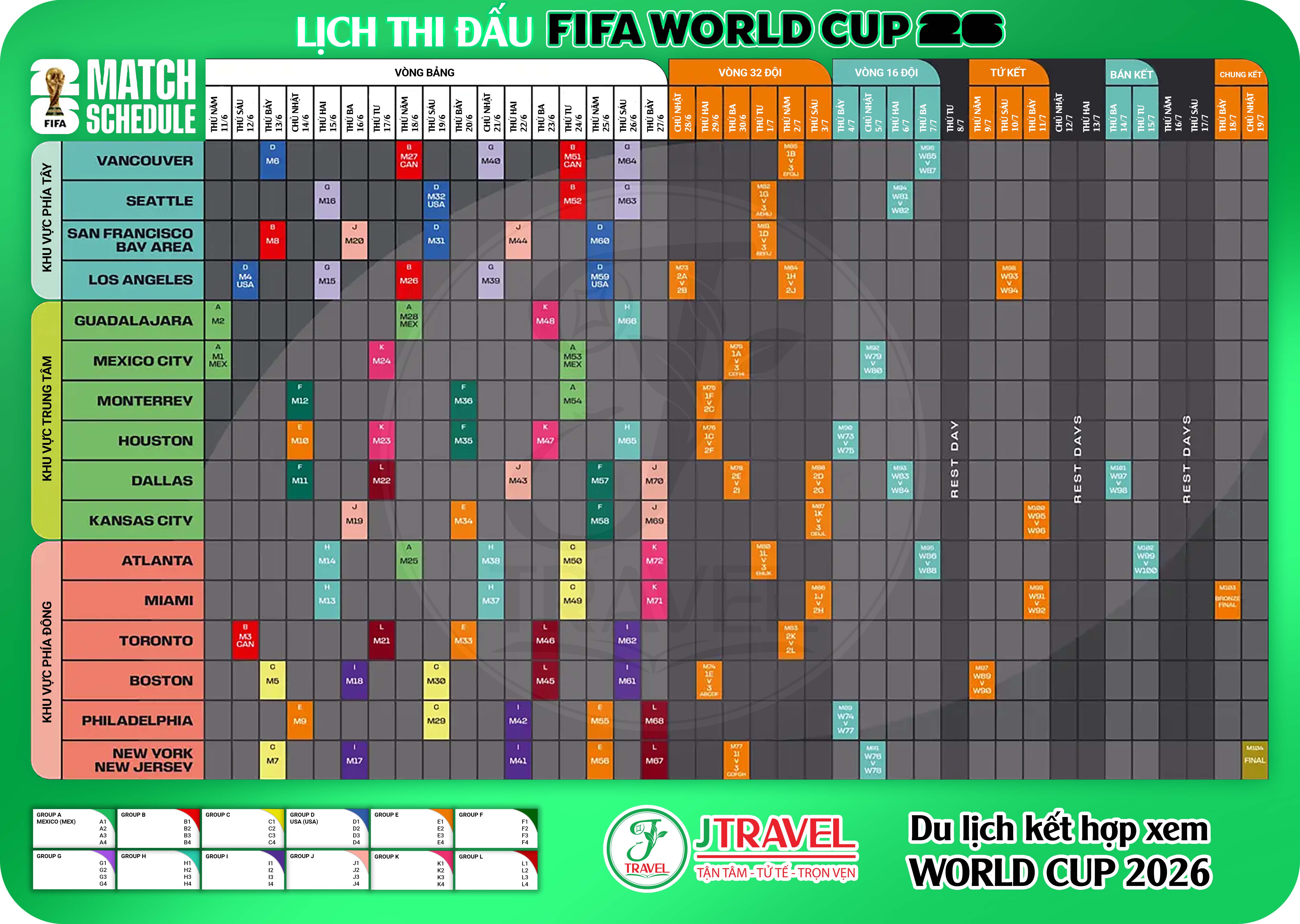 Lịch thi đấu world cup 2026 chính thức cho người hâm mộ bóng đá thế giới