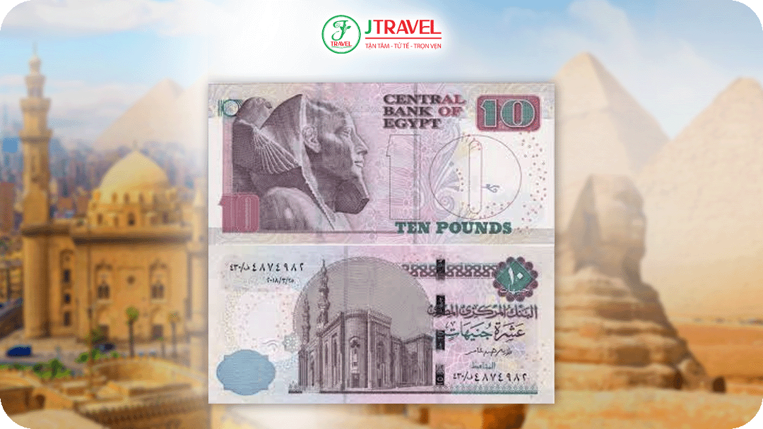 Mệnh giá tờ tiền 10 EGP (10 Bảng Ai Cập)