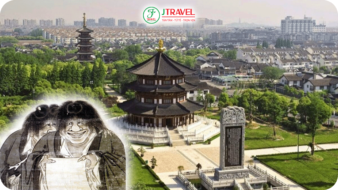 Hàn Sơn cùng bạn đồng tu Thập Đắc đã gắn bó và tu hành tại Hàn Sơn Tự