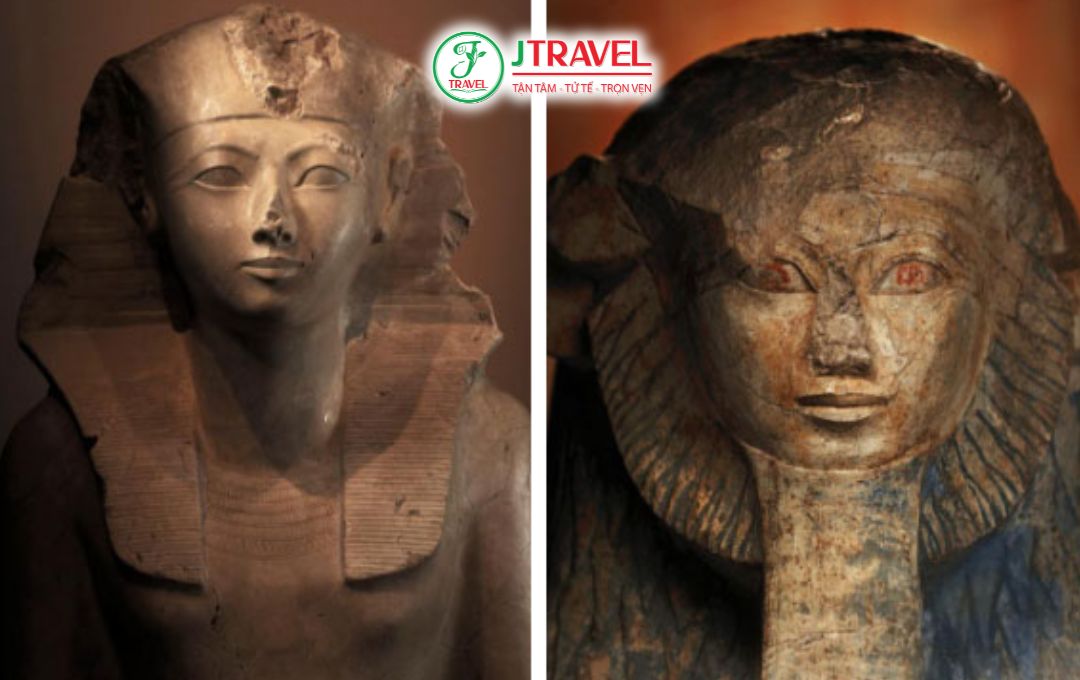 Tượng Pharaoh và tượng Nhân sư của Nữ hoàng