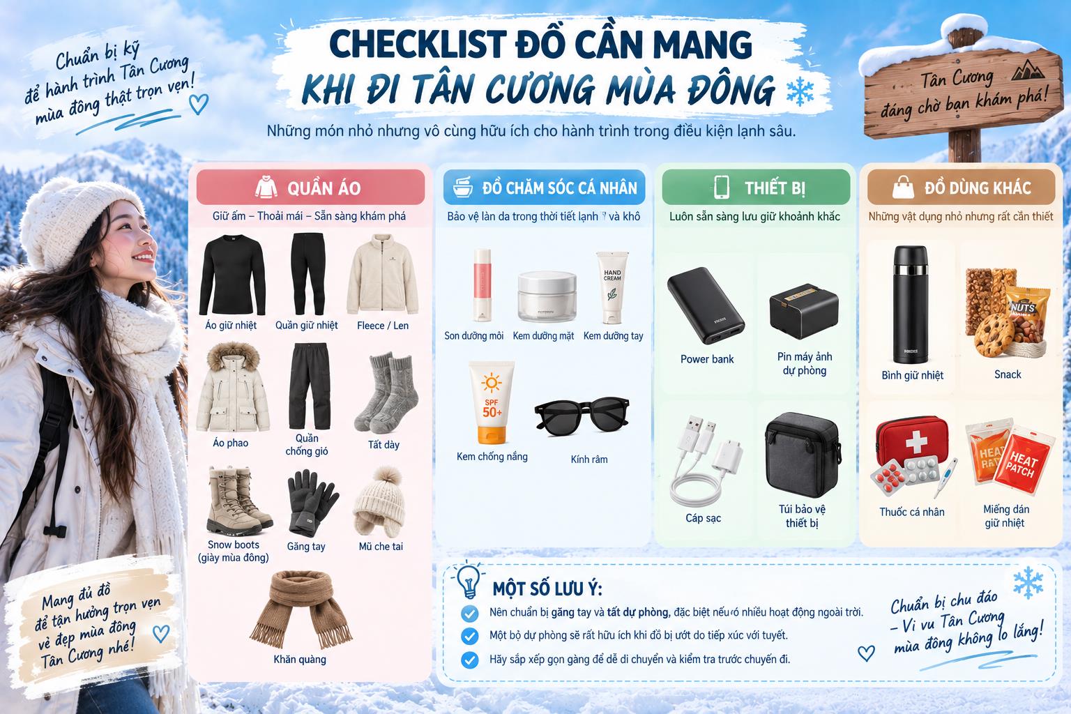 Checklist đồ cần mang khi đi Tân Cương mùa đông