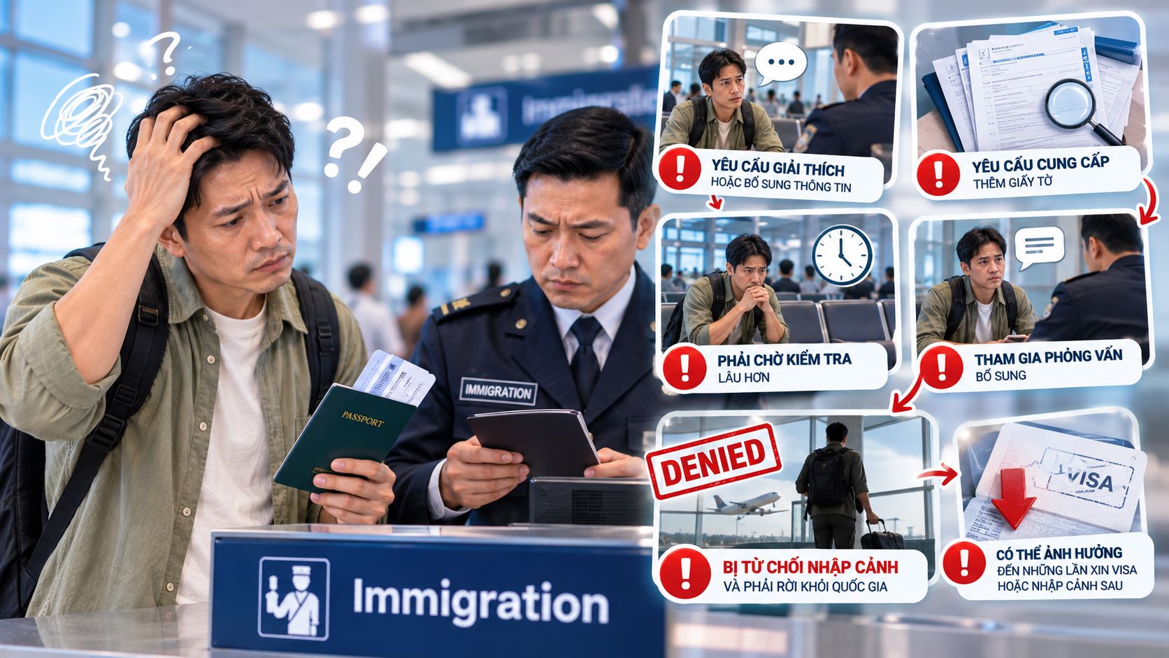 Điều gì có thể xảy ra nếu khai báo sai diện visa