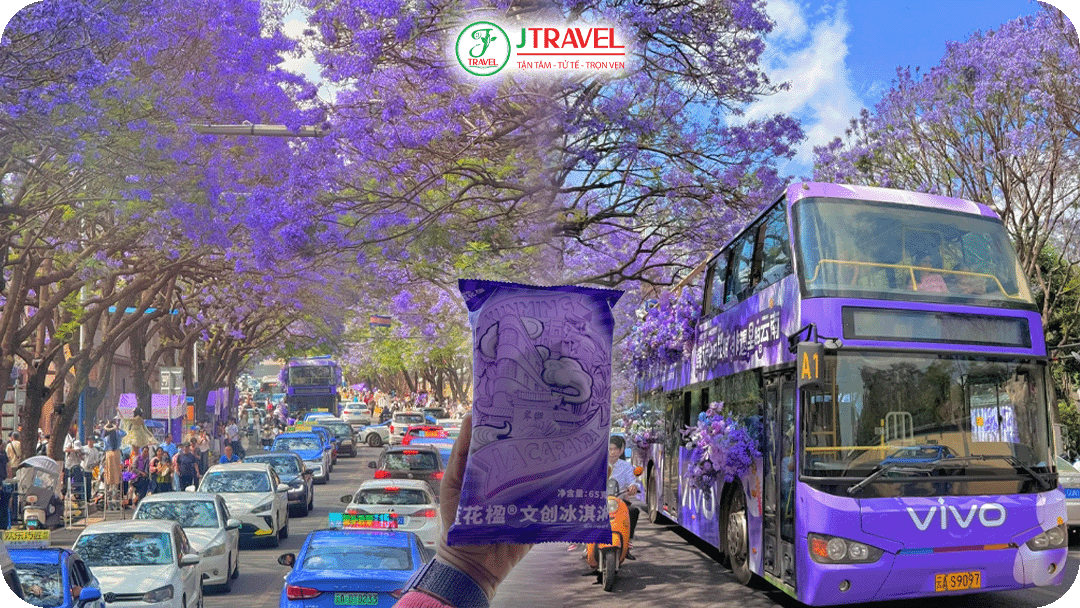 Đường Giáo Trường – con đường hoa phượng tím nổi tiếng nhất Côn Minh