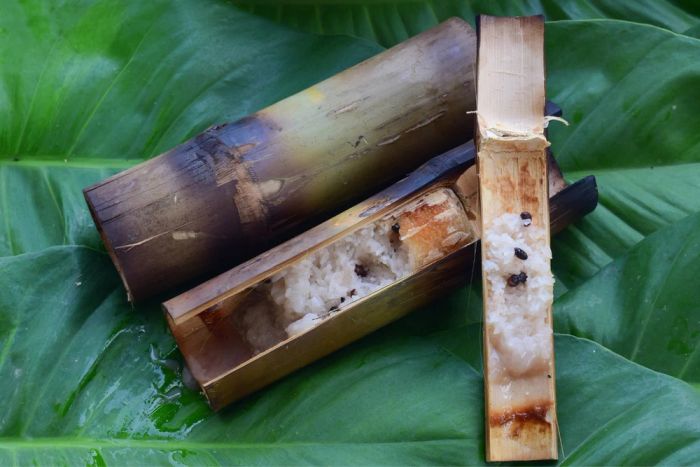 Cơm lam là món ăn truyền thống của người Thái tại Tây Song Bản Nạp (ảnh internet)