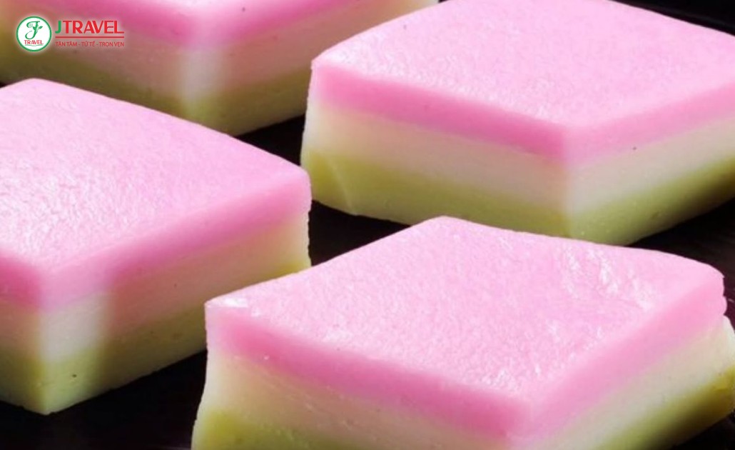 Bánh Hishimochi ba màu hồng trắng xanh lá