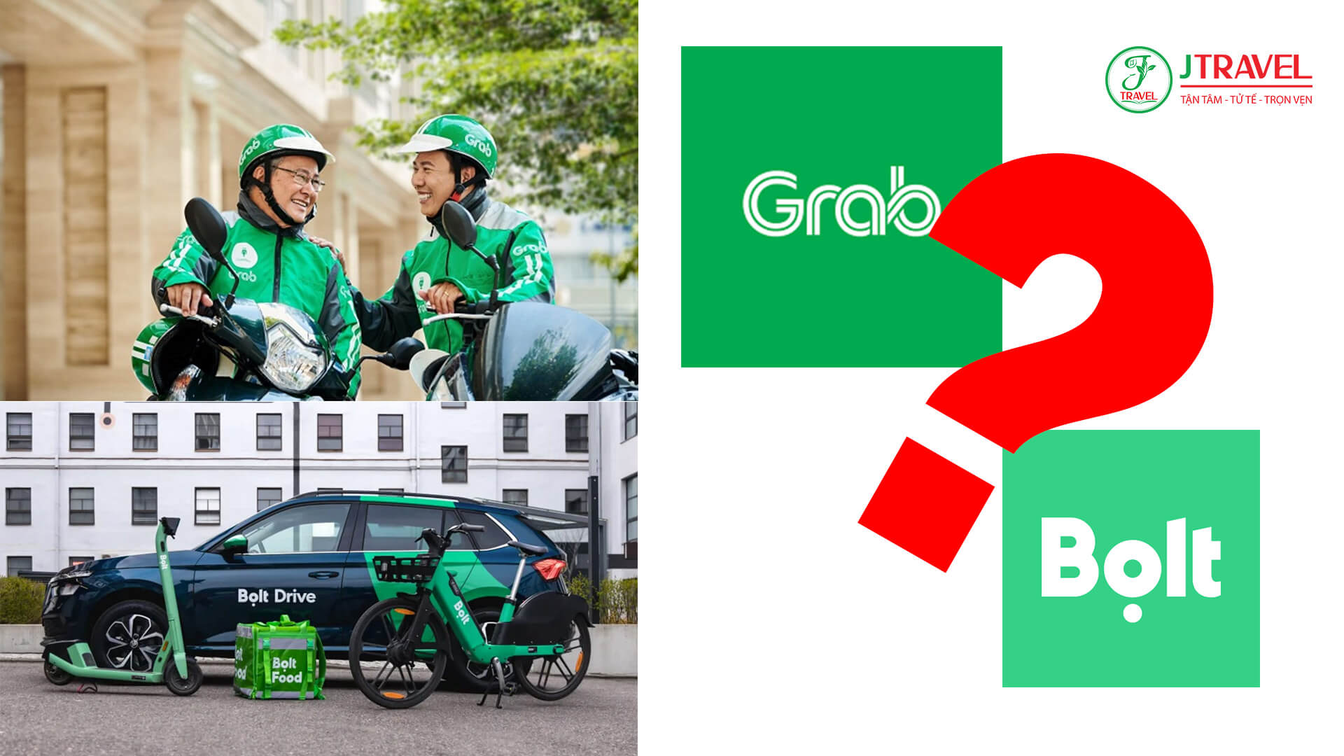 Grab hoặc Bolt ứng dụng đặt xe tại Thái Lan