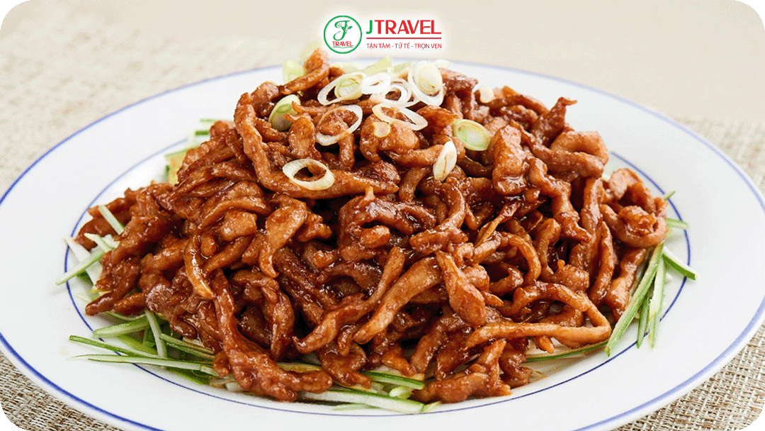 Thịt lợn xé sợi sốt tương