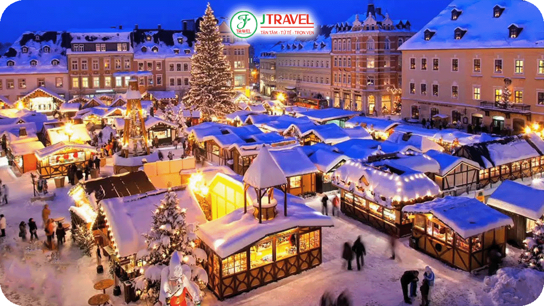 Mùa đông ở Châu Âu tuyết phủ trắng những góc phố